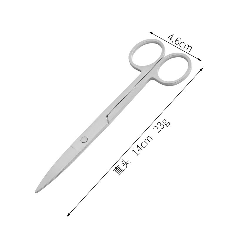 Tijeras de cabeza recta de 14 cm.