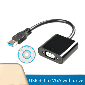Convertidor de adaptador USB 3,0 a VGA con convertidor de unidad de chips Adaptador de HUB USB para computadora portátil y computadora