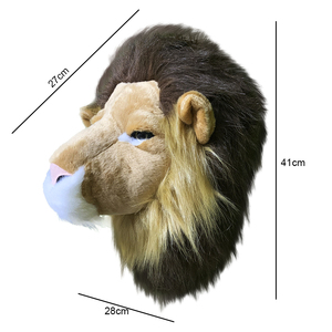 Yüksek kaliteli aslan simülasyon hayvan kafası duvar dekor için gerçekçi dolması hayvan kafası duvar asılı aslan peluş oyuncak - Product Image 2