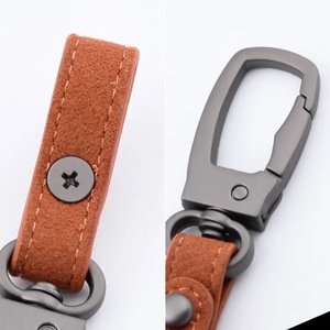 Leve Matte Metal Chaveiro Retângulo Estilo Simples Couro Telefone & Chaves Do Carro Suporte Característica Segura Keychain