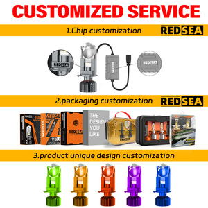 Redsea ที่ให้แสงสว่างมาก10000LM M44 100W LED เครื่องฉายไฟหน้า H4 6000K เลเซอร์สำหรับรถยนต์เลนส์ H4ไฟหน้า - Product Image 2