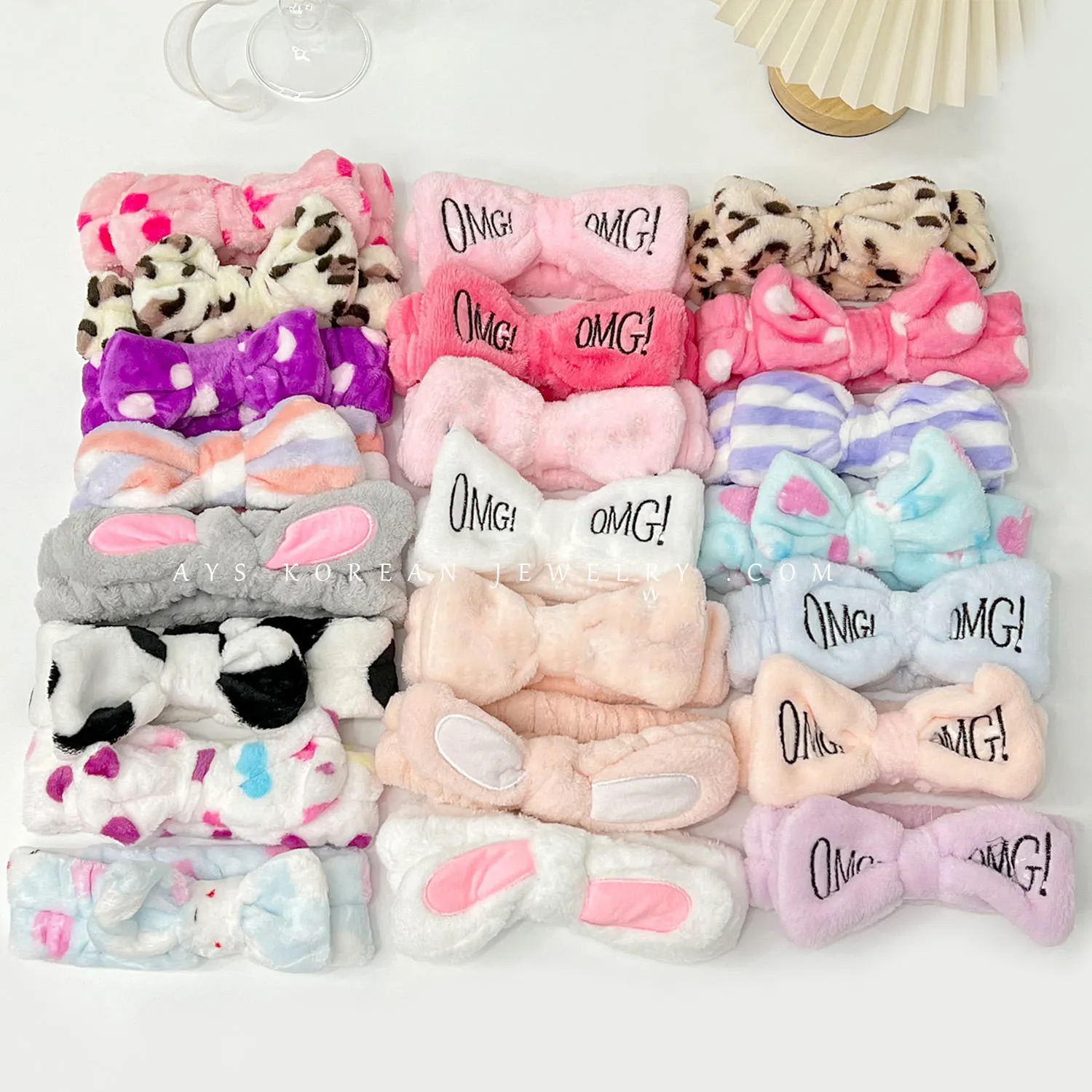 Diadema de microfibra con lazo para mujer, bandanas bonitas con orejas de gato, bandanas de lujo OMG, para lavado de cara, diademas de maquillaje, 20% de descuento