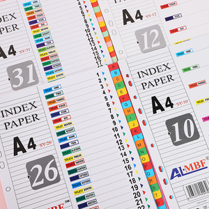 Custom A4 Size Color Cardstock Classification Page Color Loose-Leaf Separator Page <strong>Notebook</strong> - Product Image 5