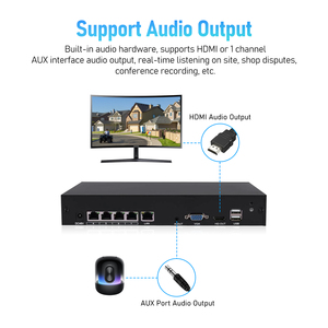 Sistemas de cámaras de seguridad JideTech HD 4MP POE Cámara de vigilancia IP y Kits NVR Alarma Prompt Cámara de vigilancia IP Aplicación Seetong - Product Image 3