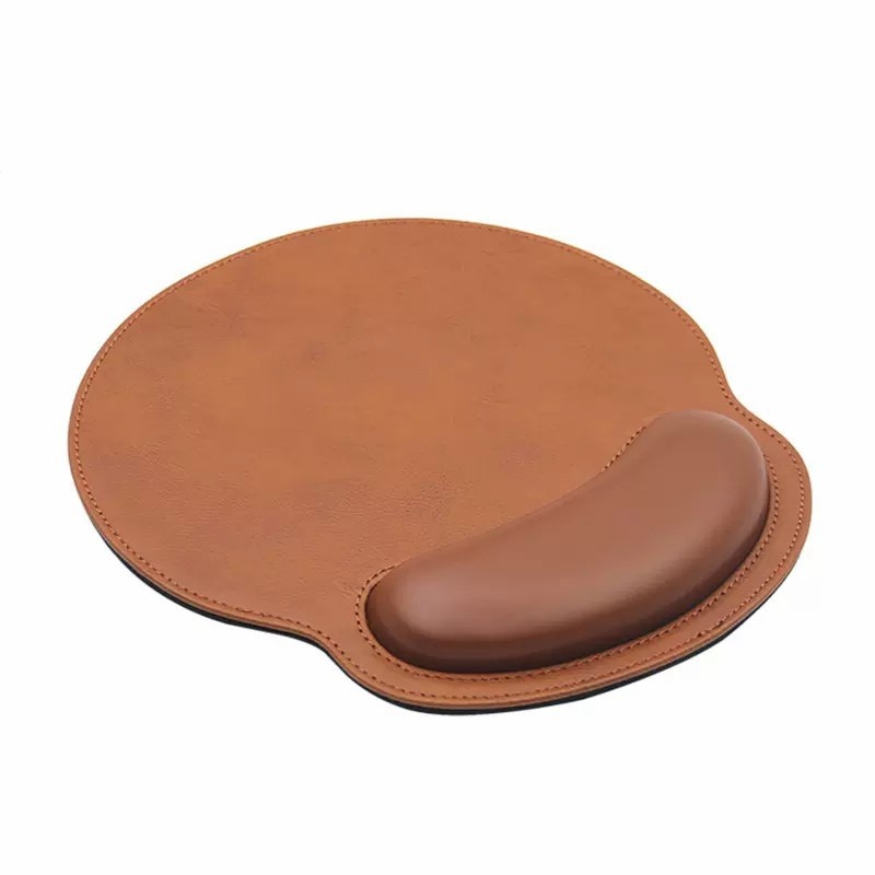 Tapis de souris rond marron