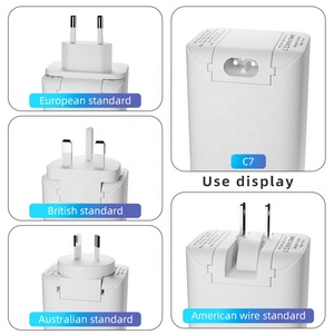 2024 GaN Tech EU/US/UK/KR/<strong>AU</strong>/C7 Plug in 280W Type C Wall Charger 4 USB Ports PD3.1 QC3.0 Rapid Charging Station