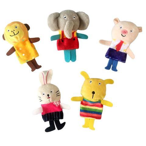 kids finger puppets funny plush dolls family story children baby