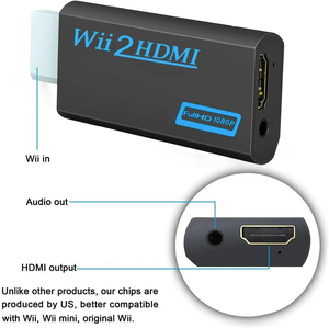 すべてのWiiモデル認定WiiからHDMIAdapterへの大量注文に対応する小売パッケージと高速グローバル配送 - Product Image 2
