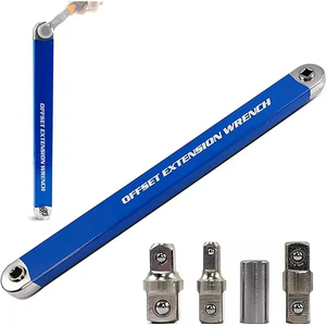 ประแจสี่เหลี่ยม1/4 ''3/8 & 1/2'', ประแจชดเชยกล่องเครื่องมือเครื่องมือขนาด15.4นิ้วชุดเครื่องมือช่างประแจชุดแรงกระแทก - Product Image 1