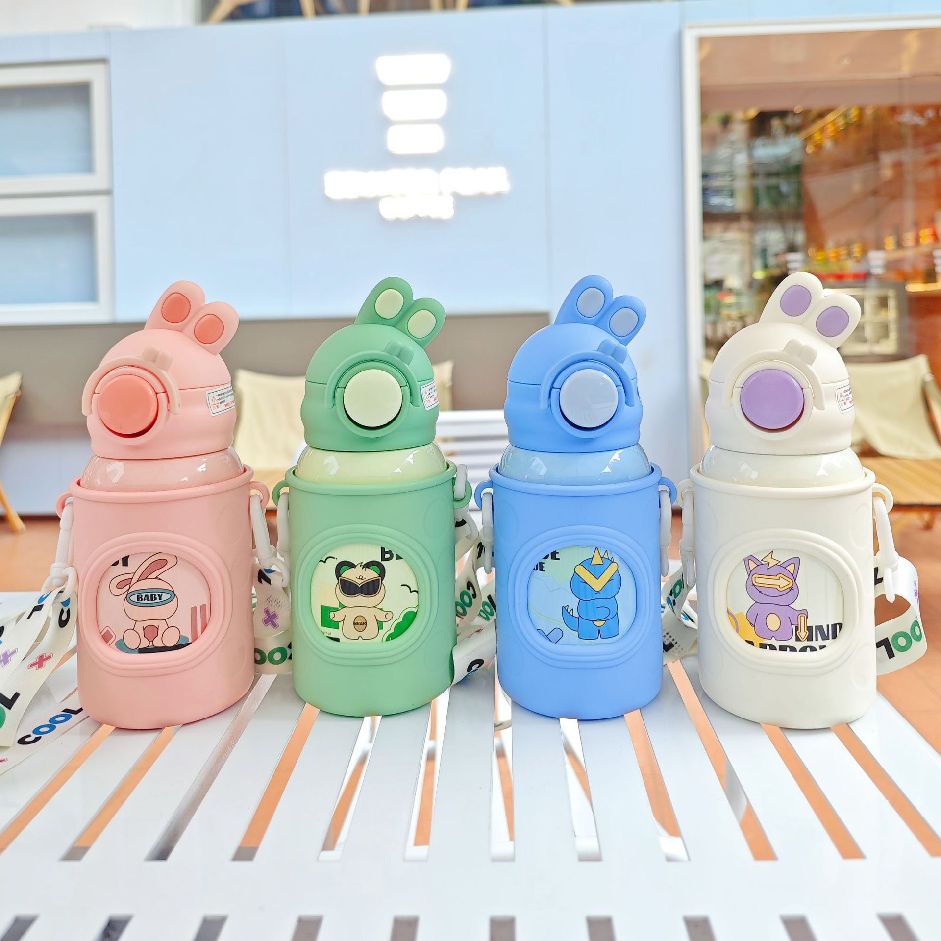 Seaygift Personalized Gift <strong>Crooked</strong> Rabbit Ear Insulated <strong>Cup</strong> for Kids Camping Outdoor Stainless Steel Flask Thermos Water Bottle - Product Image 4