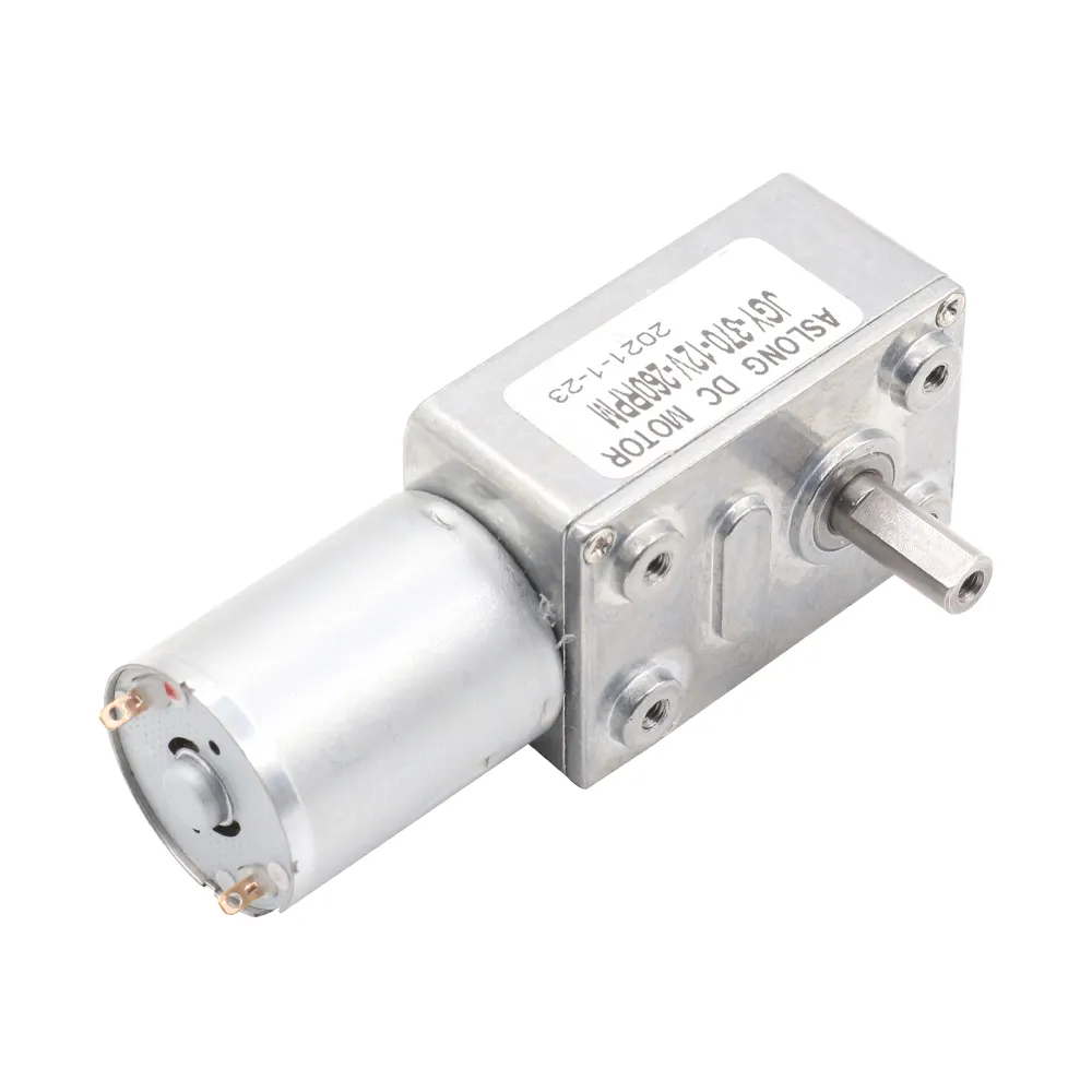 La inversa de alta potencia Jgy 370 de auto-bloqueo bajo ruido eje hueco pequeño Dc Micro Motor eléctrico Motor de engranaje de 12V 24V para el cabrestante IE 2