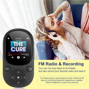 Clip-on MP3 máy nghe nhạc FM Đài phát thanh ghi âm 32GB lưu trữ thẻ TF hỗ trợ cho thể thao trẻ em hỗ trợ FLAC WAV Định dạng âm thanh - Product Image 5