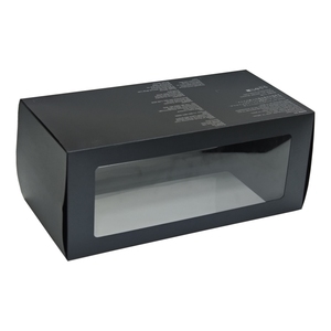<strong>Customized</strong> Textured Black Paper <strong>Box</strong> Toys Packaging Recycled Paper <strong>Display</strong> Boxes <strong>with</strong> clear <strong>Window</strong> - Product Image 1