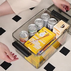 Lớn nhựa trong suốt hộp lưu trữ cho đồ lặt vặt và đồ chơi hộ gia đình di động tổ chức bin - Product Image 3