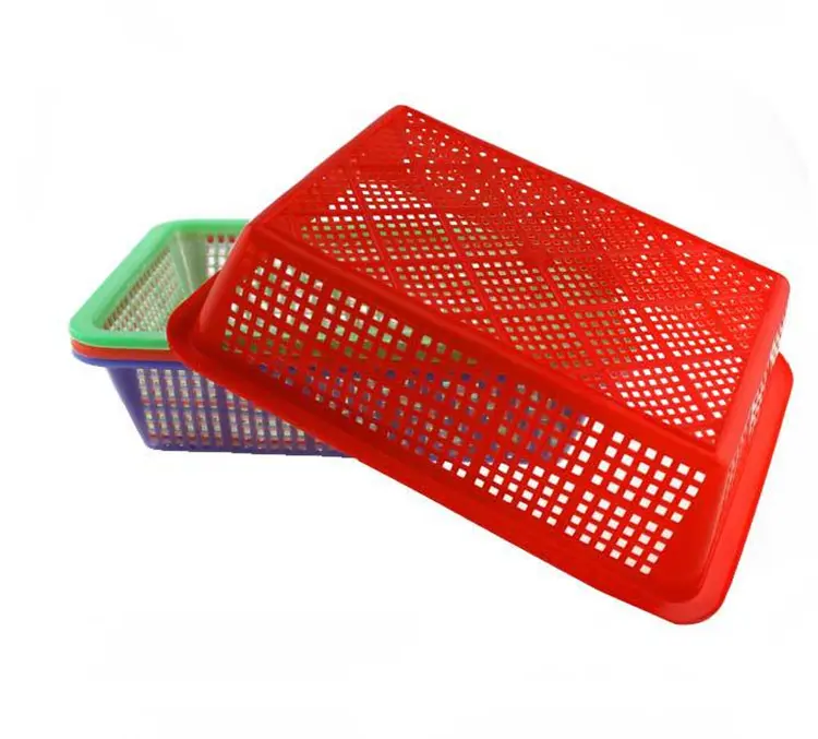 Cesta de plástico para frutas y verduras, alta calidad, popular, a buen precio