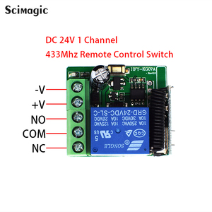 Drahtloser Fernbedienung schalter DC 12V 24V 10A 1CH Relais empfänger modul und HF-Sender 433 MHz Fernbedienungen