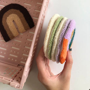 波西米亚抽象打孔针杯垫手工最小秋季装饰冬季杯垫 - Product Image 5