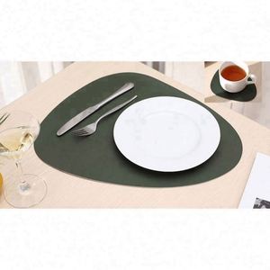 皮革Pu餐垫餐饮大型防水工厂定制Logo批发新设计桌垫 - Product Image 3