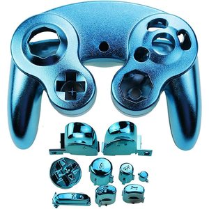 Voll chrom gehäuse Gehäuse vorne hinten Shell Cover für Gamecube NGC Controller mit ABXY L R Z Dpad Button - Product Image 2