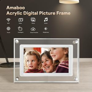 Оптовая Продажа с фабрики, индивидуальная цифровая фоторамка с Wi-Fi, цифровая фоторамка с движением, видео и фото, прозрачная акриловая цифровая фоторамка - Product Image 6