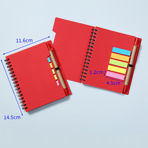Custom Logo A6 <strong>Notebook</strong> <strong>with</strong> 60 Sheet Spiral Style Memo Sticky <strong>Notes</strong> Soft and Hard Cover Options for Gift