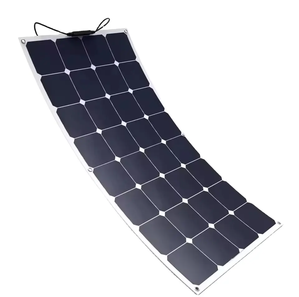 لوحة طاقة شمسية مرنة عالية الكفاءة وحدة كهرضوئية خفيفة الوزن بقدرة 100 380 375 370 وات للقوارب والسطح المركبات الترفيهية
