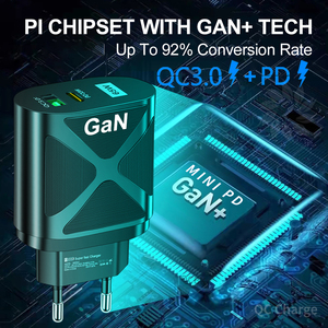 65W GaN Smartphone Charger PD 33W QC 3.0 Dual Port with Over-Voltage Protection US/EU/UK/<strong>AU</strong> Plugs Factory <strong>Direct</strong> - Product Image 5