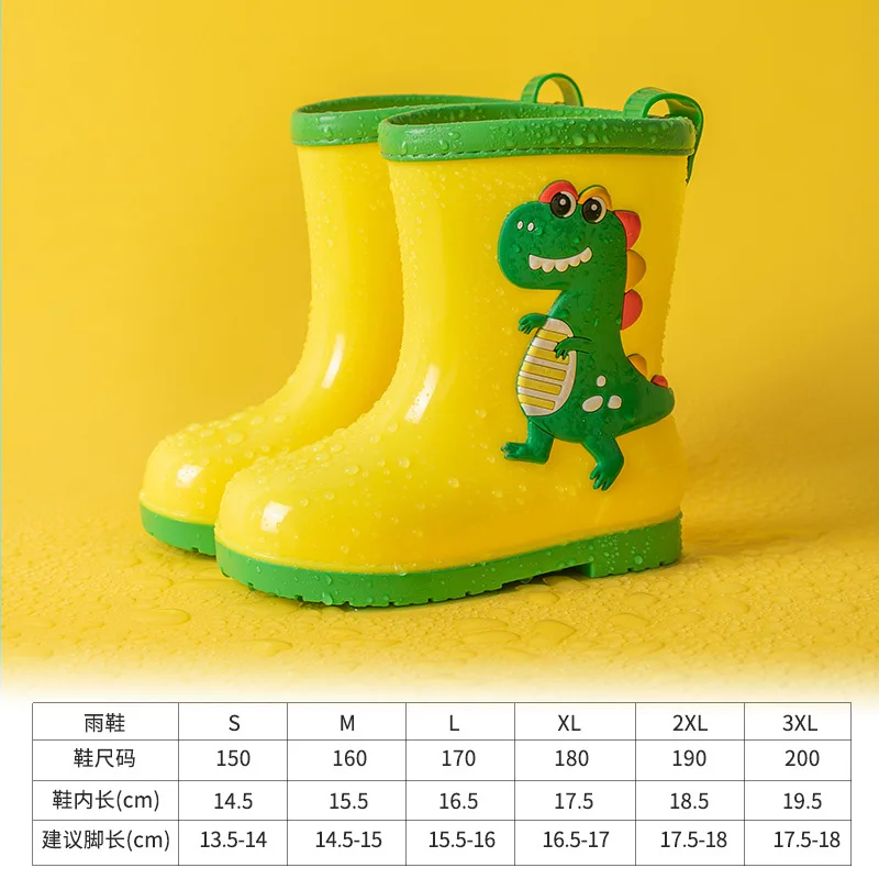 Children Rain Shoes Unicorn Rubber Rain Boots Dinosaur Toddler Waterproof Kids Pvc Water Shoes