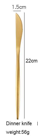 Coltello da tavola dorato