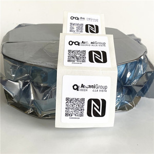 URL Codificato 40X40mm NFC Piazza con il Codice a BARRE Autoadesivo Etichetta Stampata Da Rotolo