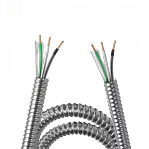 Solid Steel Armored BX <strong>Cable</strong> MC <strong>Cable</strong> Low Voltage 14/2 12/2 14/3 Stranded Conductor PVC Insulation for Building AC90 Compliant - Product Image 3