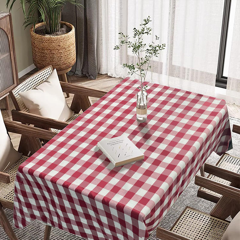 Plaid jacquard rouge et blanc