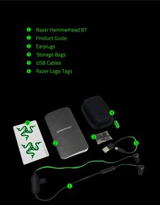 Razer Hammerhead BT spor kulaklık-özel ayarlı çift sürücü teknolojisi-In-Line mikrofon ve ses kontrol - Product Image 6