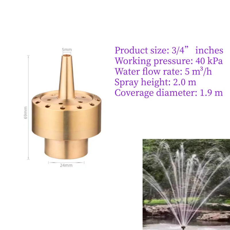 Colonne florale avec filetage femelle de 3/4 pouce.