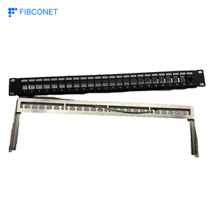 19 "24 puertos Cat6A STP Panel de conexión de red Marco de distribución de montaje en rack con gestión de cables - Product Image 3