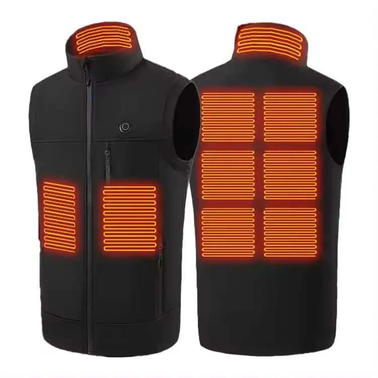 Wholesales Winter and outdoor 3 level temperature heated body warmer sleeveless vest usb heated vest for men