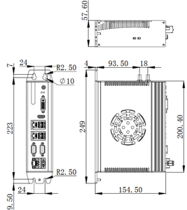 Embedded Computadoras Corei9 I7 Desktop <strong>System</strong> Wall-mounted or DIN-Rail Fixing Style <strong>Unit</strong> Industrial <strong>Computer</strong>