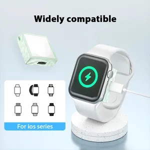 นาฬิกาแม่เหล็กเร็วแบบไร้สายที่ชาร์จสำหรับ Apple Watch 9 8 7 6 5 SE 4 3 2 ultra iWatch Dock อะแดปเตอร์ Type C 8Pin ชาร์จแบบพกพา - Product Image 2