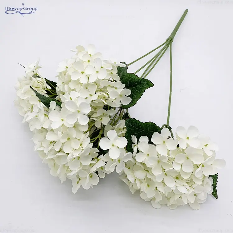 GIGA, barato, de China, de seda de flores blancas de la boda artificial de flor de hortensia