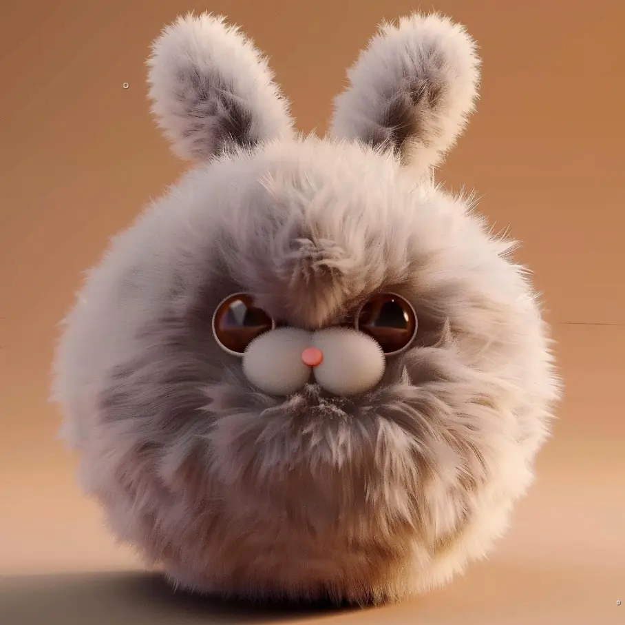 2024 nouveau Design lapin en peluche poupée fille cadeaux dessin animé Squishy doux lapin en colère en peluche jouet