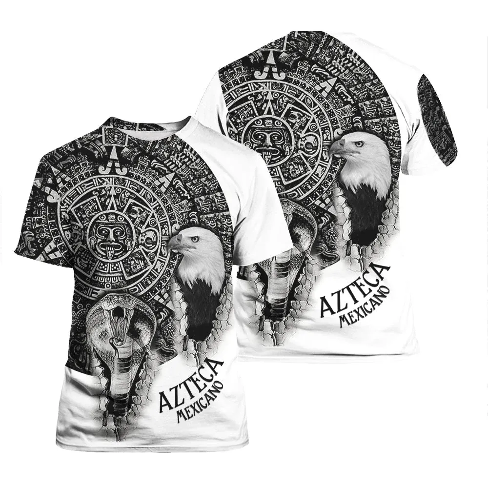 Camiseta DE ARTE azteca estilo Tribal deporte Fitness elástico manga corta Top para hombres con gran descuento Casual al aire libre camiseta sublimación