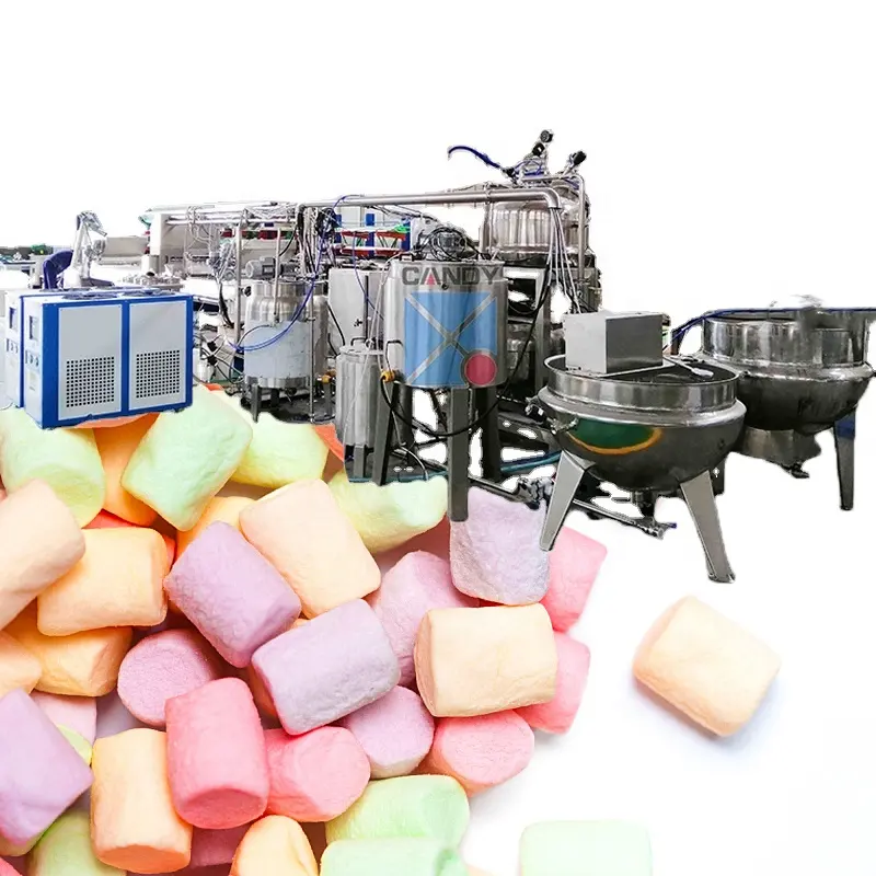 Linha de produção profissional do marshmallow macio grande máquina do algodão doce para a fábrica