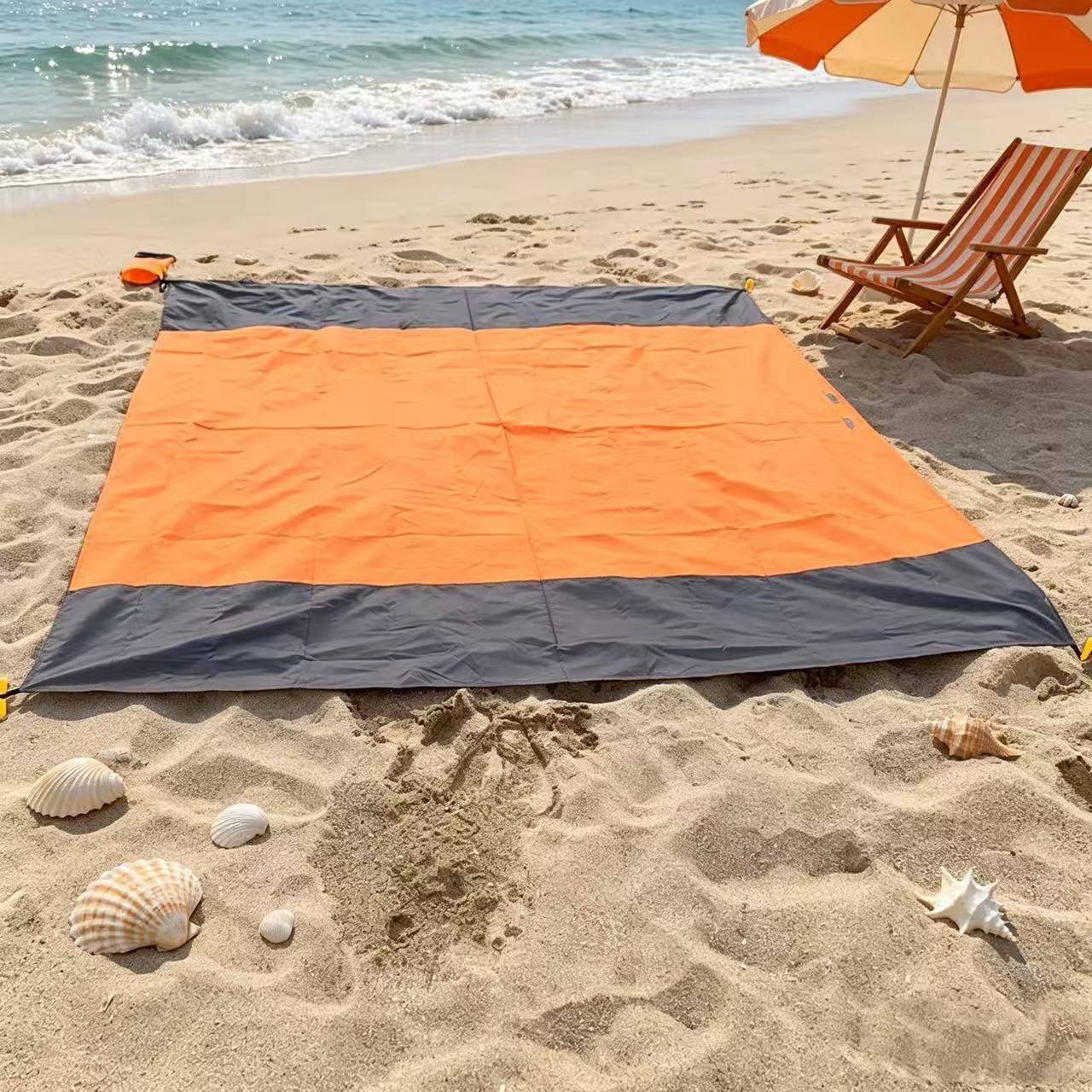 naranja y gris