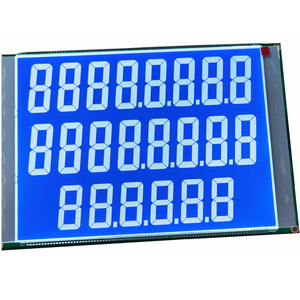 ROHS benutzerdefinierte STN negativ blau LCD monochrome 6 Stellen 7 Segmente lcd-Panel-Anzeigen-Module für Kraftstoffspender - Product Image 5