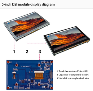 Kapazitiver 5-Zoll-IPS-Touchscreen Raspberry Pi/Orange Pi 3B, kompatibel mit MIPI DSI-Schnitts telle, hoch auflösender Treiber frei