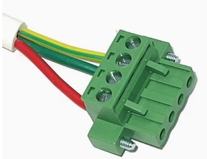בלוק מסוף flange קבוע עם ספלי 2edgkkm-5.08 יחיד תקע ירוק זכר ונקבה מחברים Pcb
