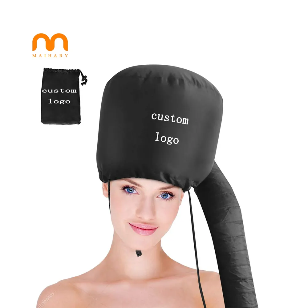 Secador de pelo con capucha suave portátil con cordón ajustable y logotipo personalizado