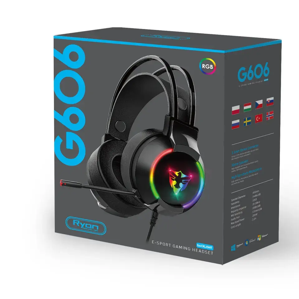 Atacado internet café headset g606 é adequado para jogos de computador desktop de classe on-line com fone de ouvido com fio