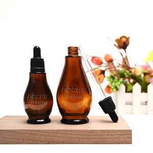 ขวดปิเปตทรงน้ำเต้า10มล. 20มล. 30มล. ขวดแก้วหยดสีเหลืองอำพันสามารถนำไปรีไซเคิลได้สำหรับน้ำมันหอมระเหย - Product Image 4