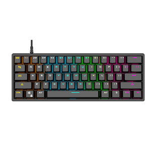 Benutzer definierte RGB Hintergrund beleuchtung kompakt Anti-Ghost ing Mini 61 Tasten 60% Gaming Mechanische Tastatur für Computer